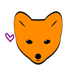 Pobarvana pobarvanka - Otroška pobarvanka lisičje glave