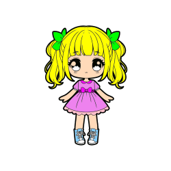 POBARVANA POBARVANKA - Pobarvanka anime punčke