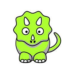 Pobarvana pobarvanka - Pobarvanka dinozavra triceratops