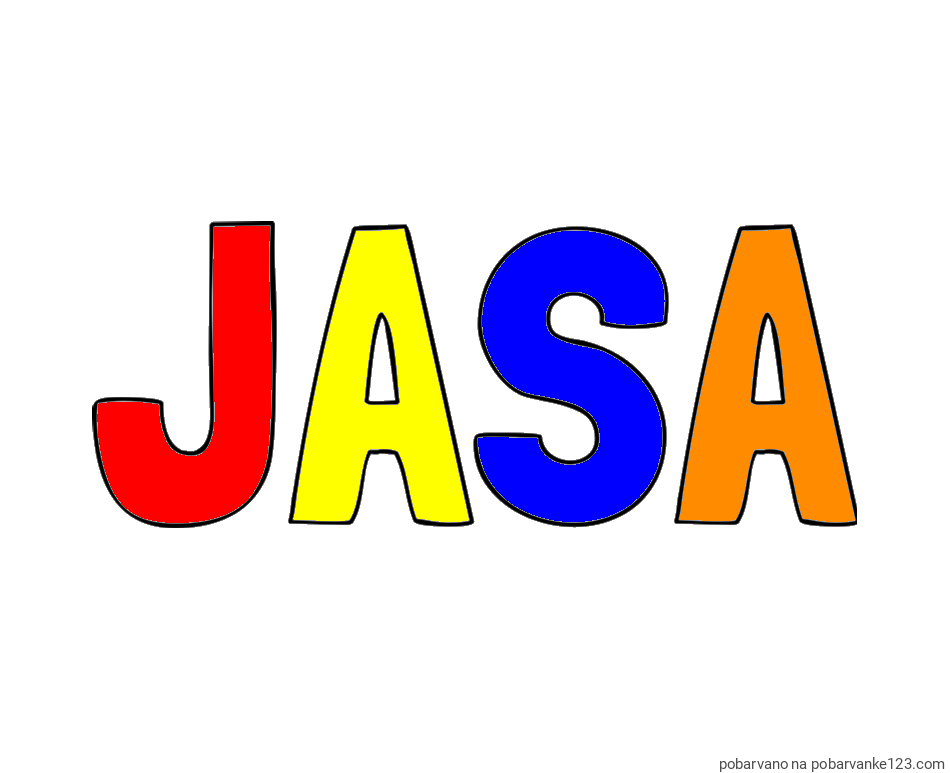 POBARVANA POBARVANKA - Pobarvanka imena JAŠA