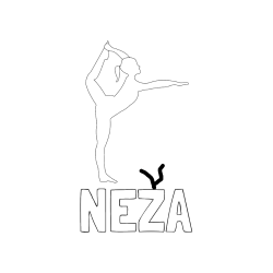 Pobarvana pobarvanka - Pobarvanka imena NEŽA in pobarvanka baletke med ogrevanjem