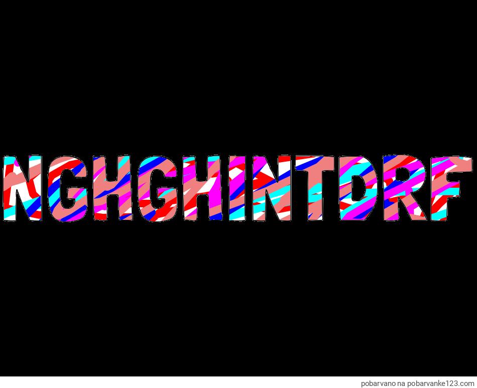 POBARVANA POBARVANKA - Pobarvanka imena NGHGHINTDRF