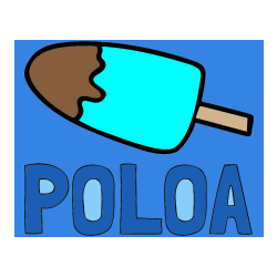 Pobarvana pobarvanka - Pobarvanka imena POLOA in pobarvanka lučke (sladoled na palčki)