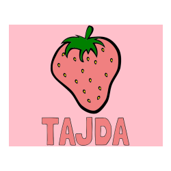 Pobarvana pobarvanka - Pobarvanka imena TAJDA in pobarvanka sočne jagode