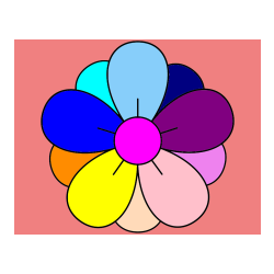 Pobarvana pobarvanka - Pobarvanka lepega cveta