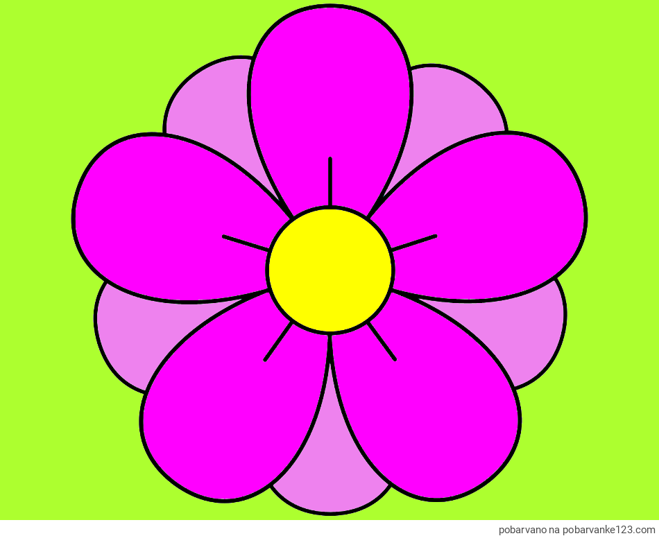 POBARVANA POBARVANKA - Pobarvanka lepega cveta