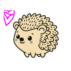 Pobarvana pobarvanka - Pobarvanka ljubkega ježka