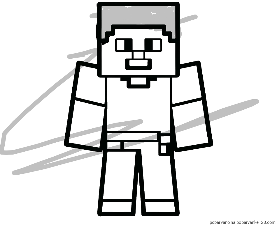 POBARVANA POBARVANKA - Pobarvanka Minecraft figurice