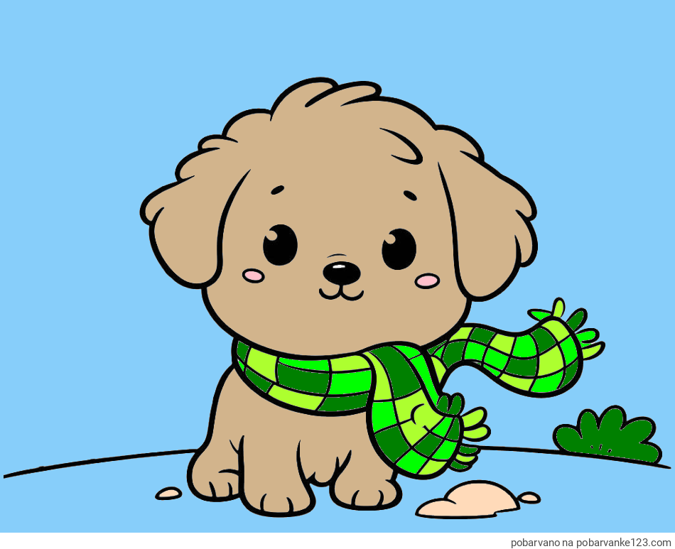 POBARVANA POBARVANKA - Pobarvanka prikupnega psička