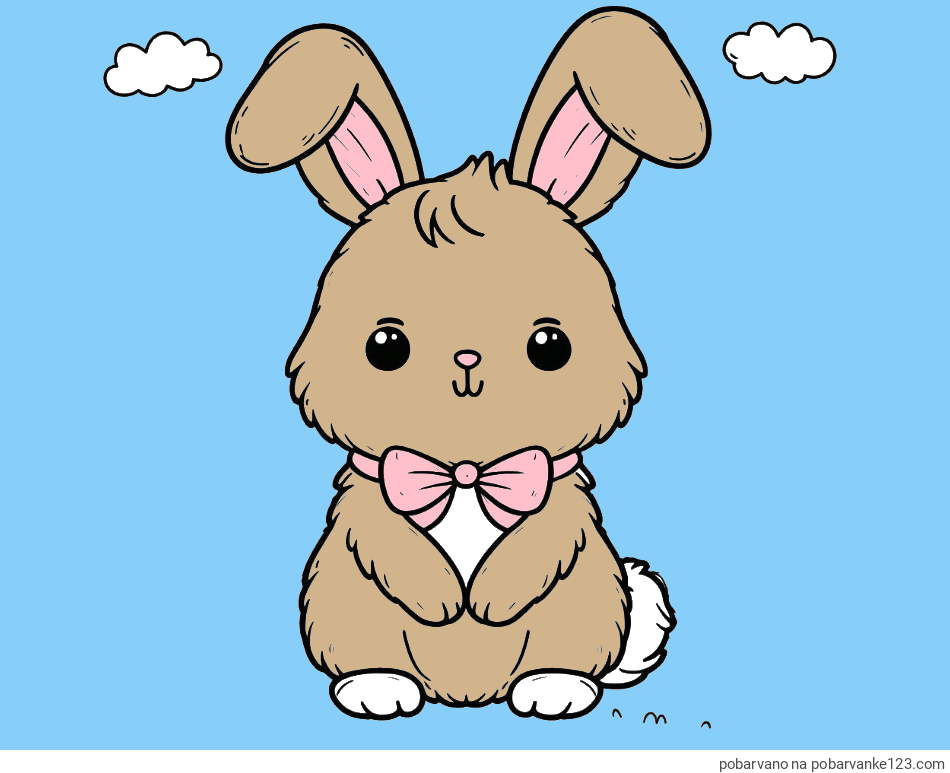 POBARVANA POBARVANKA - Pobarvanka prikupnega zajčka
