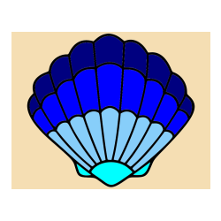 Pobarvana pobarvanka - Pobarvanka školjke