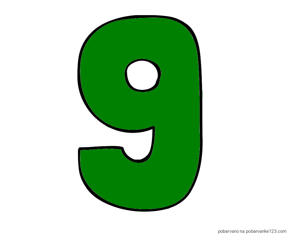 POBARVANA POBARVANKA - Pobarvanka številke devet (9)