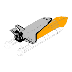 POBARVANA POBARVANKA - Pobarvanka vesoljskega plovila Space Shuttle Discovery 3 v letu