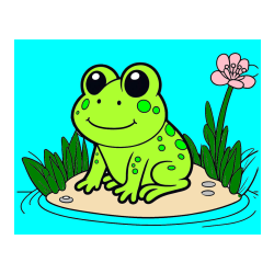 POBARVANA POBARVANKA - Pobarvanka žabe