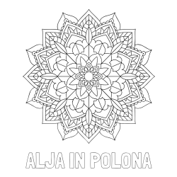 Online izdelana pobarvanka - Pobarvanka imena ALJA IN POLONA in Čudovita pobarvanka mendale