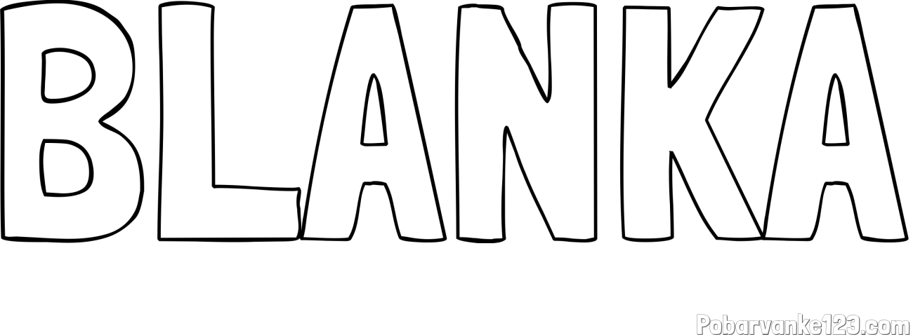Pobarvanka imena BLANKA