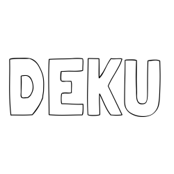 Online izdelana pobarvanka - Pobarvanka imena DEKU