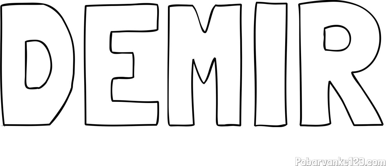 Pobarvanka imena DEMIR