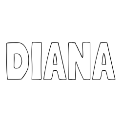 Online izdelana pobarvanka - Pobarvanka imena DIANA