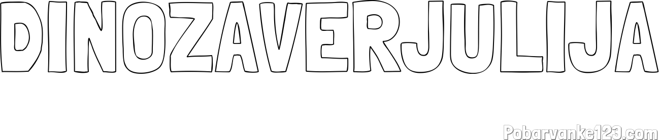 Pobarvanka imena DINOZAVERJULIJA