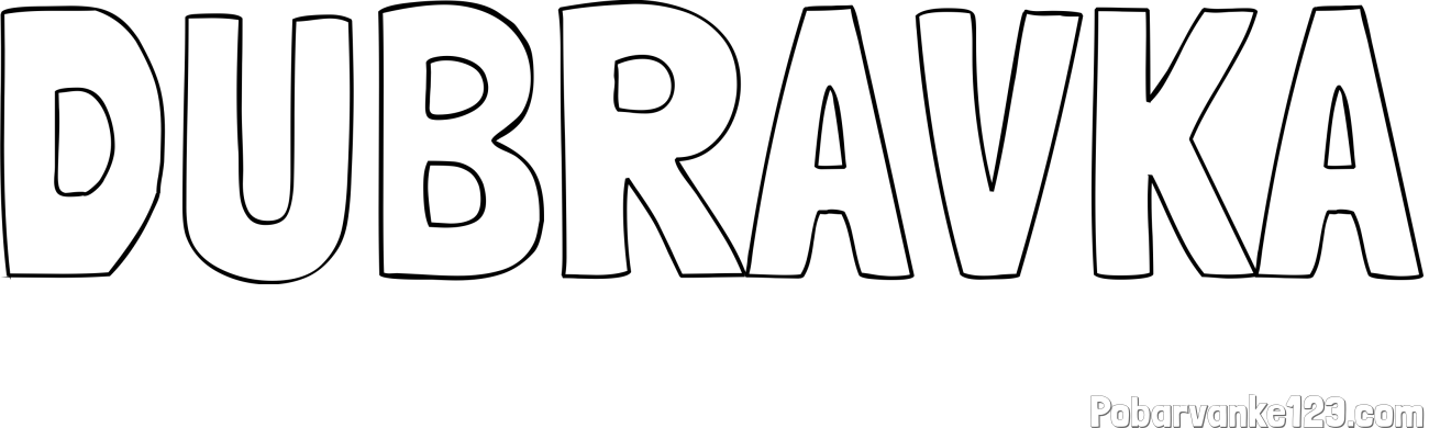Pobarvanka imena DUBRAVKA