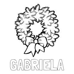 Online izdelana pobarvanka - Pobarvanka imena GABRIELA in adventni venček