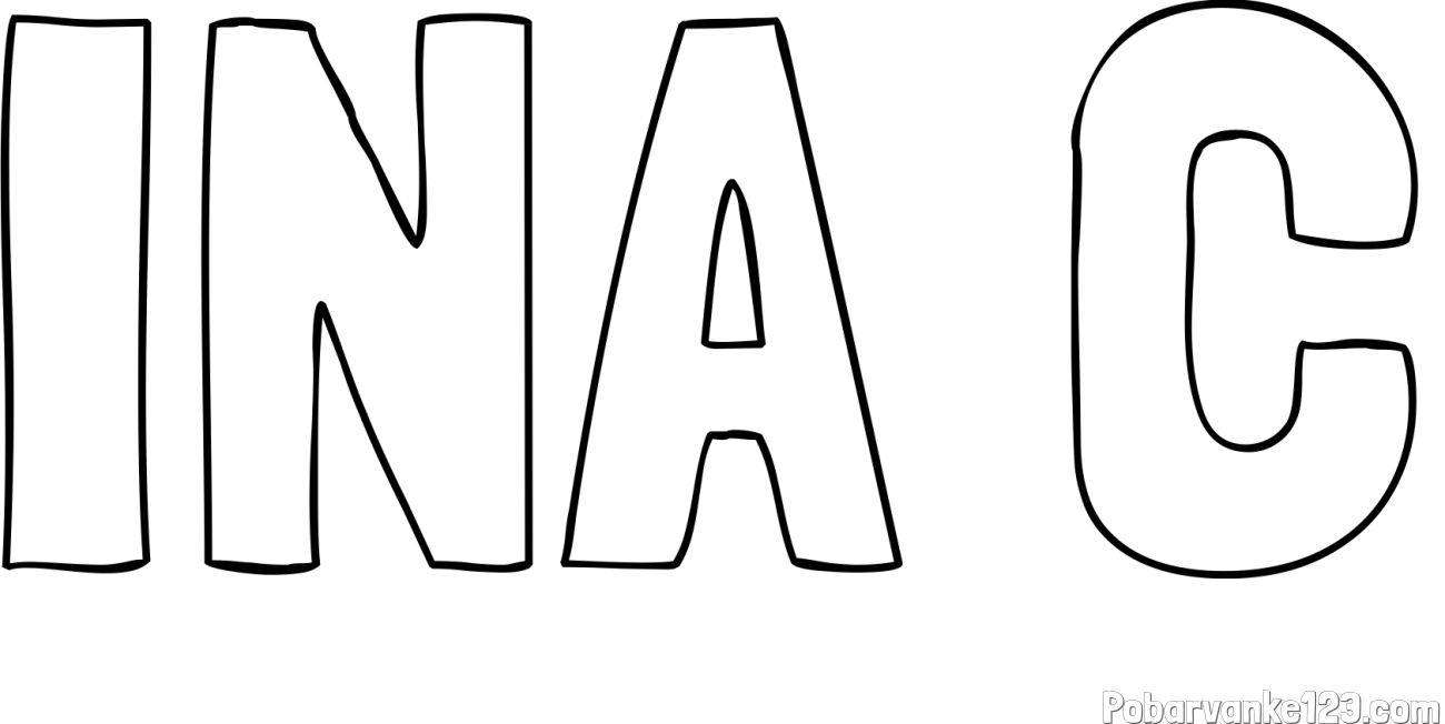 Pobarvanka imena INA C