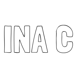 Online izdelana pobarvanka - Pobarvanka imena INA C