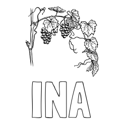 Pobarvanka imena INA in pobarvanka vinske trte