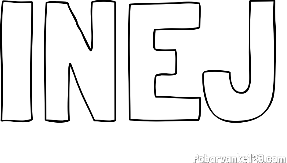 Pobarvanka imena INEJ