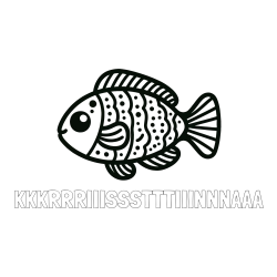 Pobarvanka imena KKKRRRIIISSSTTTIIINNNAAA in otroška pobarvanka ribe