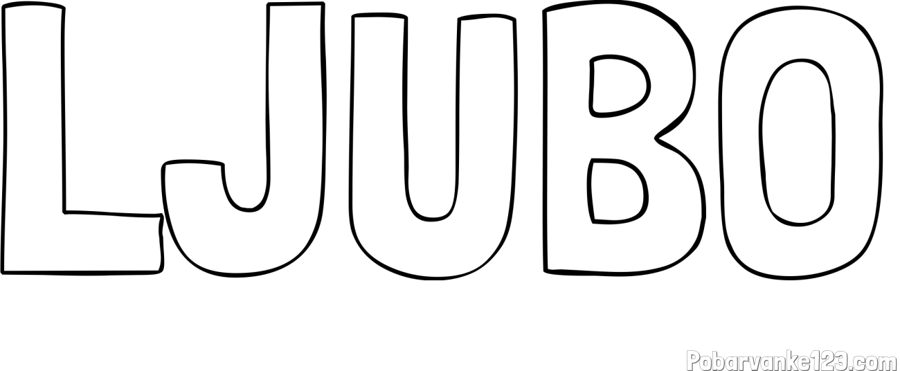 Pobarvanka imena LJUBO