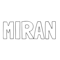 Pobarvanka imena MIRAN