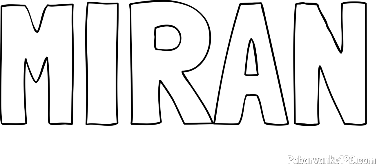 Pobarvanka imena MIRAN