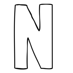 Online izdelana pobarvanka - Pobarvanka imena N