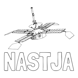 Online izdelana pobarvanka - Pobarvanka imena NASTJA in pobarvanka NASA vesoljskega sonde iz leta 1960