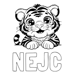 Online izdelana pobarvanka - Pobarvanka imena NEJC in pobarvanka tigrček