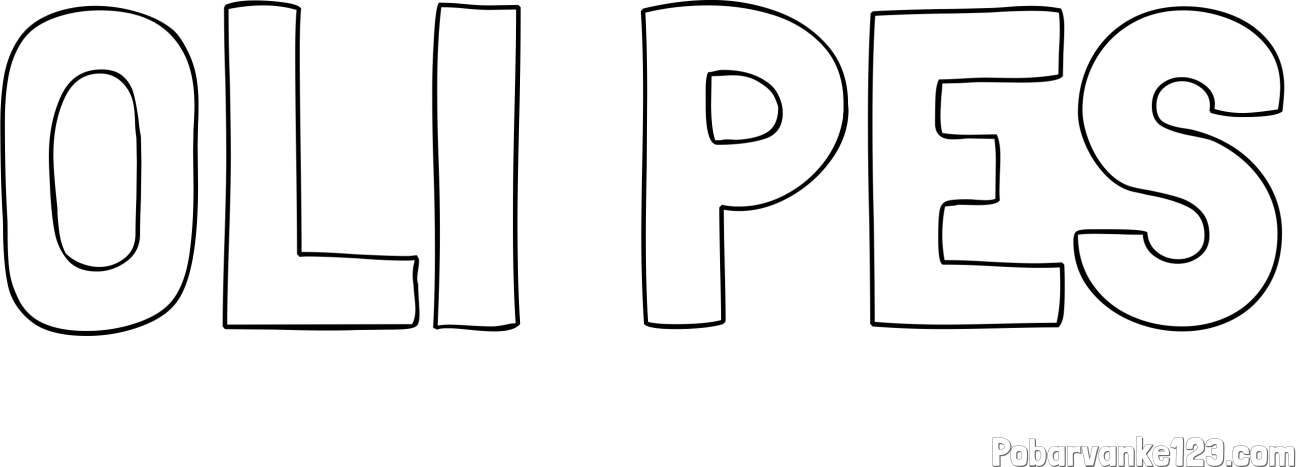 Pobarvanka imena OLI PES