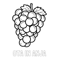 Online izdelana pobarvanka - Pobarvanka imena OTA IN ANJA in pobarvanka grozdja z velikimi rozinami