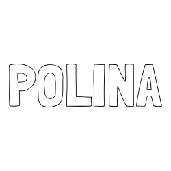 Online izdelana pobarvanka - Pobarvanka imena POLINA