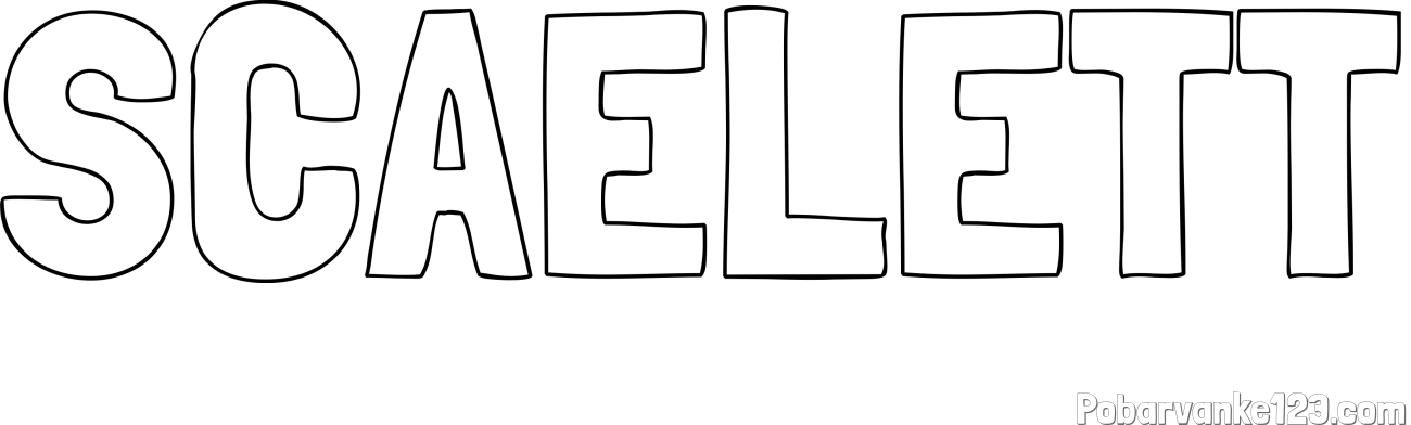 Pobarvanka imena SCAELETT