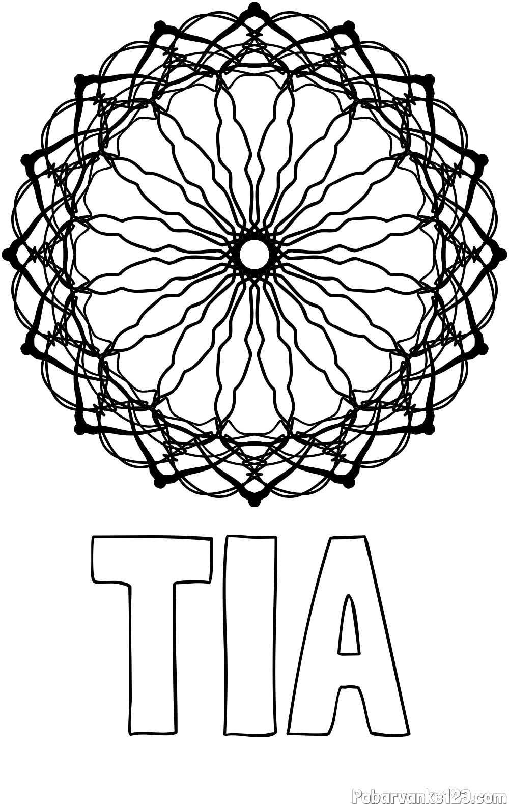 Pobarvanka imena TIA in madale