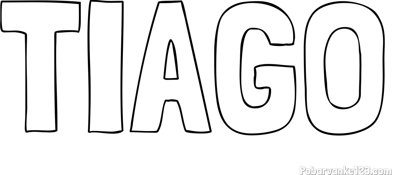 Pobarvanka imena TIAGO