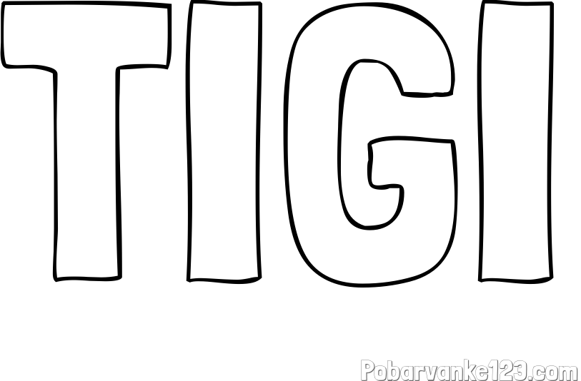 Pobarvanka imena TIGI