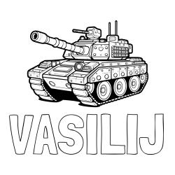 Pobarvanka imena VASILIJ in pobarvanka tanka