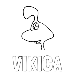 Online izdelana pobarvanka - Pobarvanka imena VIKICA in otroška pobarvanka pošasti