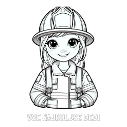 Online izdelana pobarvanka - Pobarvanka imena VSE NAJBOLJŠE DEDI in pobarvanka ljubke gasilke