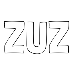 Online izdelana pobarvanka - Pobarvanka imena ZUZ