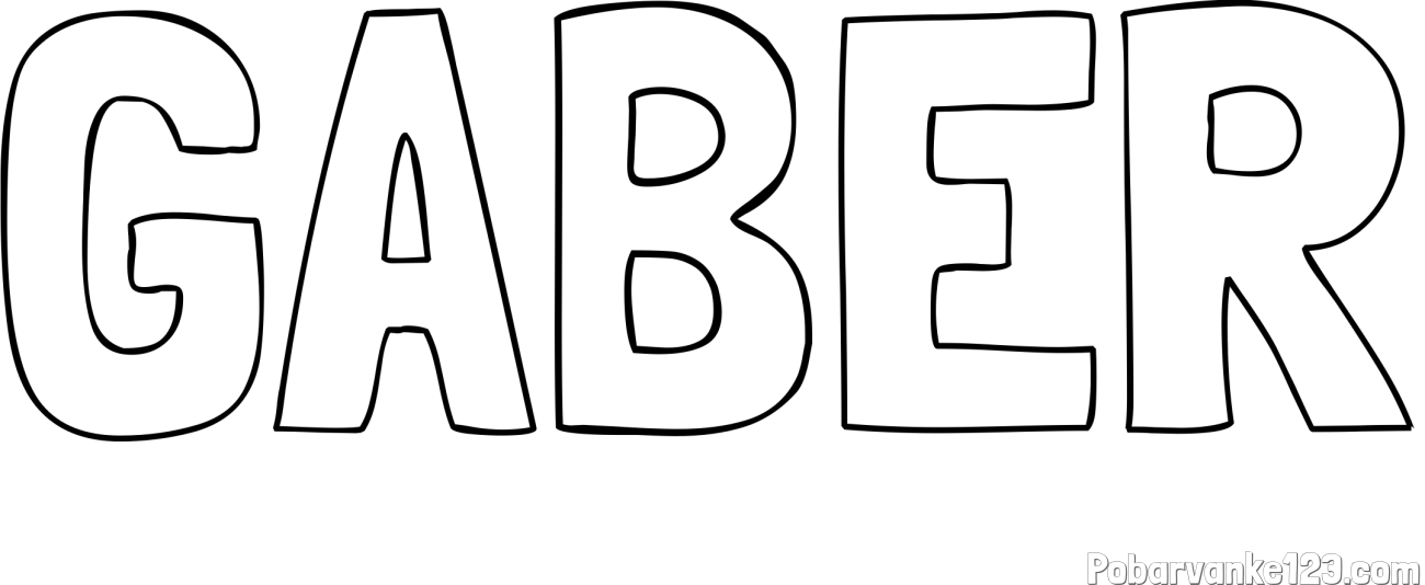 Pobarvanka imena GABER