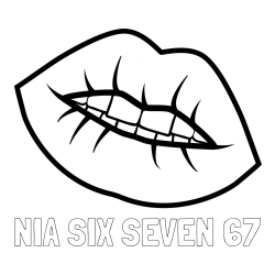 Pobarvanka imena NIA SIX SEVEN 67 in pobarvanka ustnic